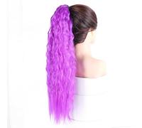 Coda di cavallo Extension for coda di cavallo in capelli sintetici, colore ombré, lunghi ricci e ondulati, coulisse Acconciatura(51P)