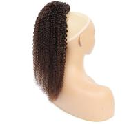 Coda di cavallo, Extension for coda di cavallo riccia e crespa color cioccolato con clip Remy Hair Peruvian Estensione coda di cavallo(18inch)