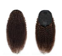 Coda di Cavallo Extension Human Hair Afro Kinky Curly Drawstring Ponytail for Black Women Afro Puff Pony tail Extension ponytail extension(4#,12“)