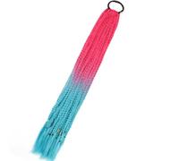 Coda Di Cavallo Intrecciata Da Boxe Sfumata Sintetica Per Ragazze Con Elastici Per Capelli Elastici Accessori Per Capelli Parrucca Fascia Per Capelli