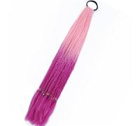 Coda Di Cavallo Intrecciata Da Boxe Sfumata Sintetica Per Ragazze Con Elastici Per Capelli Elastici Accessori Per Capelli Parrucca Fascia Per Capelli
