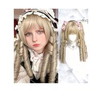 Coda di cavallo, Parrucca con clip for bocca di tigre Lolita da donna con coda di cavallo romana elegante beige oro elegante Parrucca Lolita for capelli lunghi ricci Estensione coda di cavallo