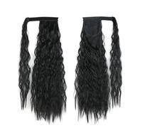Coda di cavallo, Parrucca in fibra chimica di equiseto con increspatura d'acqua Estensione coda di cavallo(Black)