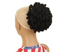 Coda Di Cavallo Riccia Con Coulisse E Soffio Da Donna 10 Pollici Sintetica Per Capelli Corti Afro Posticci Di Grandi Dimensioni Con Frangia LSFBZB 2