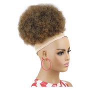 Coda Di Cavallo Riccia Con Coulisse E Soffio Da Donna 10 Pollici Sintetica Per Capelli Corti Afro Posticci Di Grandi Dimensioni Con Frangia FBBZT10 1BT27
