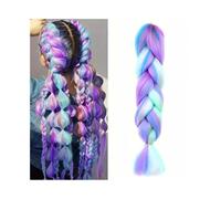 Coda di cavallo riccia Estensioni dei capelli intrecciati lunghi sintetici da 24 pollici 1 confezione di capelli intrecciati twist colorati morbidi e sani estensioni delle trecce for capelli all'uncin