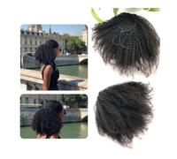Coda di cavallo riccia per capelli naturali, Kinky, con coulisse, prolunga Kinky per donne nere, 30,5 cm per la cura del corpo (10 pollici)