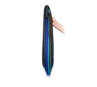 Coda Di Cavallo Sintetica Lunga E Liscia Con Onde Colorate E Grandi Artigli Su Parrucchino 2H20ch61c 24 Inch