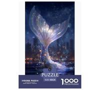 Coda di Pesce Magica Puzzles 1000 Pezzi Gioco Di Sfida Giocattolo Adulti E Oltre 12 Anni Brillante Magico Puzzle Creativi Divertimento Famiglia Relax Regalo Decorazione Casa 38x26cm/1000pcs