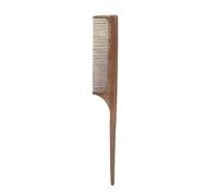 Coda di ratto in legno pettine denti rotondi fatti a mano previene il pettine di capelli di sandalo appropriato per i capelli della barba