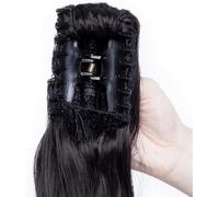 Coda finta per capelli con pinzone fibra resistente a 180° piastrabile