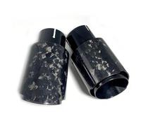 Coda Gola 1 Paio Di Punte Marmitta In Fibra Carbonio Lucida Auto+Ugello Tubo Scarico Universale In Acciaio Inossidabile Nero Silenziatore Scarico(60MM IN-114MM OUT)