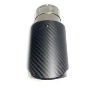 Coda Gola 1 Pezzo Fibra Carbonio Opaca + Due Strati Acciaio Inossidabile Opaco Puntale Scarico Ugello Tubo Scappamento Tubo Scarico(60MM IN-89MM OUT)