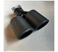 Coda Gola 1 Pezzo Tubo Di Scarico Auto A Forma Y Opaco E Riccio Con Doppia Uscita Ugello Universale In Acciaio Inossidabile Nero Silenziatore Scarico(63MM IN 114MM OUT)