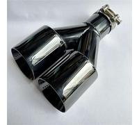 Coda Gola 1 Tubo Di Scarico Galvanizzato Nero, Silenziatore A Coda A Forma Di Y, Doppia Uscita, Silenziatore Di Grosso Calibro Tubo Scarico(60mm-89mm)