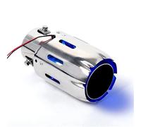 Coda Gola 1pezzo. 63 Mm Terminali Di Scarico Per Auto, Tubo Terminale, Luminoso Con Luce LED A Fiamma Blu Silenziatore Scarico(89mm-Blue Light)