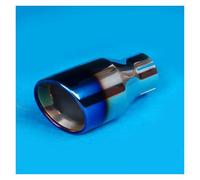 Coda Gola 1pezzo Arriva Universale In Acciaio Inox Vernice Blu Posteriore Tubo Di Scarico Rotondo Marmitta Punta Tubi Auto Silenziatore Scarico(63 IN-101 OUT C)