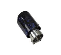 Coda Gola 1pezzo. Puntale Per Marmitta In Carbonio Forgiato In Lamina D'oro, Universale, Dritto, In Acciaio Inox, Nero Silenziatore Scarico(Blue In51-Out 101mm)