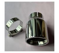 Coda Gola 1pezzo. Terminale Di Scarico Per Auto In Acciaio Inossidabile Argentato Terminali Di Scarico Ugello Per Tubo Di Scappamento Tubo Scarico(ID 70MM-OD 101MM)