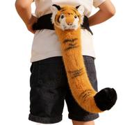 Coda per Cosplay 45cm Coda Realistica Morbida Peluche con Testa di Tigre | Coda per di Ruolo per Vacanze, Festa, Spettacolo Teatrale, Attività Scolastica