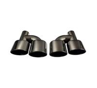Coda Posteriore Gola 1 Paio Auto Ovale Punta Scarico 63mm Ingresso Cromato Argento Acciaio Inox 165 * 85mm Uscita Doppio Tubo Scarico Estremità Per W204 Gola Coda Decorazione Tubo(H0EJ30213b-LR-AG)