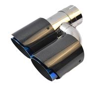 Coda Posteriore Gola Punta di scarico della coda dell'estremità sinistra del lato sinistro in stile H in carbonio blu lucido da 1 pezzo Gola Coda Decorazione Tubo(60-101MM)