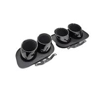 Coda Posteriore Gola Punta di scarico per auto quad per 992 Carrera 2/4 / S / 4S Punte per ugelli di scarico con punta in acciaio inossidabile 304 Gola Coda Decorazione Tubo(Black)
