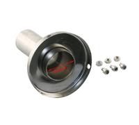 Coda Posteriore Gola Silenziatore di scarico universale non regolabile da 73/87/98 mm per auto, in acciaio cromato, riduce il rumore con punta rotonda Gola Coda Decorazione Tubo(SL 89)