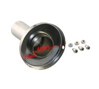 Coda Posteriore Gola Silenziatore di scarico universale non regolabile da 73/87/98 mm per auto, in acciaio cromato, riduce il rumore con punta rotonda Gola Coda Decorazione Tubo(SL 114)