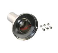 Coda Posteriore Gola Silenziatore di scarico universale non regolabile da 73/87/98 mm per auto, in acciaio cromato, riduce il rumore con punta rotonda Gola Coda Decorazione Tubo(SL 76)