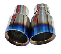 Coda Posteriore Gola Ugello di scarico in acciaio inossidabile placcato blu, diametro grande 101 mm 114 mm, ugello di coda aperto per auto Gola Coda Decorazione Tubo(63mm-114mm)
