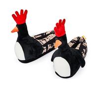 Coddies Pantofole McGraw con piume - Wallace & Gromit - Peluche pinguino bavaglio regali per lei e lui, regalo stupido per uomini, donne e adolescenti, Piume., 6-9.5 Women/4-7.5 Men