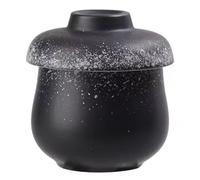 Coddler per uova vintage in ceramica da 250 ml, nero | Set portauova in camicia con coperchio per la cucina della colazione e