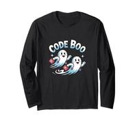 Code Boo Halloween Doctor Hospital Funny Ghost Uomo Donna Maglia a Manica