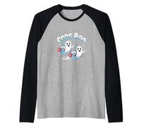 Code Boo Halloween Doctor Hospital Funny Ghost Uomo Donna Maglia con Maniche Raglan