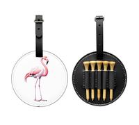 Code Flamingo - Borsa portaoggetti per tee da golf, facile da trasportare e più efficiente per giocare a golf, colore: Nero