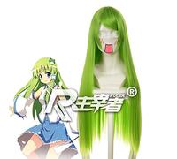 Code Geass Kochiya Sanae Abeno Yasuaki Parrucche Cosplay Capelli sintetici Verde Capelli lisci lunghi Parrucca Kotiya Sanae Anime Costume KUZZ9196