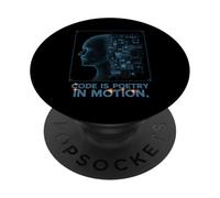 Code Is Poetry In Motion Scienziato Dati PopSockets PopGrip Adesivo