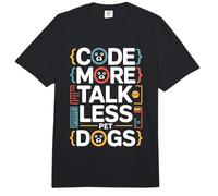 Code More Parla Meno Cani da Compagnia Programmatore Umorismo Comfort Colors Adult Heavyweight T-Shirt