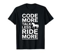 Code More Parla Meno Guidare più Programmatore a Cavallo Maglietta