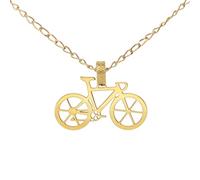 CODEONE Ciondolo Pandera Ciclismo Catena Forzata 60 cm | Acciaio Inossidabile Color Oro | Design Artigianale Sportivo | Ciondolo Bicicletta | Confezione Regalo