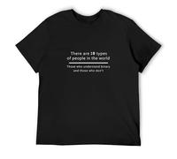 Coder Developer Programmer Binary Joke Funny Minimalist Artwork O-Neck 100% Cotton Short Sleeve Unisex T-Shirt S