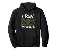 Coder Devops I Run It On Prod Hacker Skull Felpa con Cappuccio