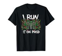 Coder Devops I Run It On Prod Hacker Skull Maglietta
