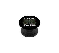 Coder DevOps I Run It On Prod Hacker Skull PopSockets PopGrip Adesivo