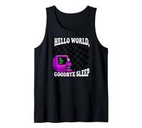Coder Hello World Goodbye Sleep Computer Science Retro Canotta