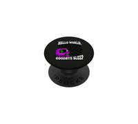 Coder Hello World Goodbye Sleep Computer Science Retro PopSockets PopGrip Adesivo