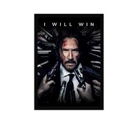 CodersParadise Cornice per poster motivazionale "I Will Win", formato A4, con cornice, per camera da letto, ufficio e gaming, decorazione ispirata a Grit & Determination