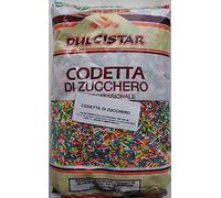 CODETTA DI ZUCCHERO MISTA COLORATA DULCISTAR KG.1