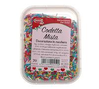 Codetta mista di zucchero colorato per decorazioni 70 g